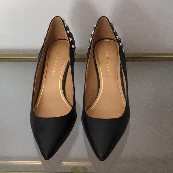 Black Leather Heels - Picture 2 of 7